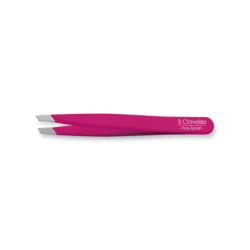 PINZA INOX P.SESGADA ROSA 9 cm. D 3C