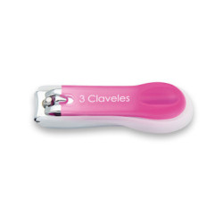 CORTAUÑAS RECOGE UÑAS ROSA 6 cm. D 3C