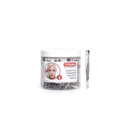 PINZA DEPILAR PUNTA RECTA TITANIA 100UDS