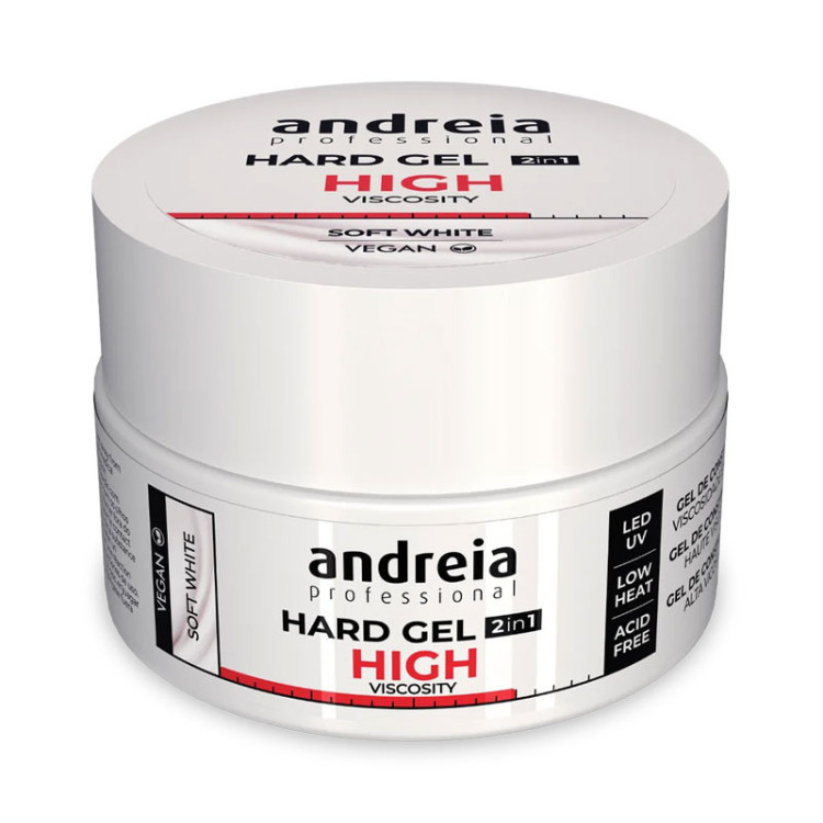 HARD GEL HIGH VISCOSITY GLITTER SOFT WHITE 22GR