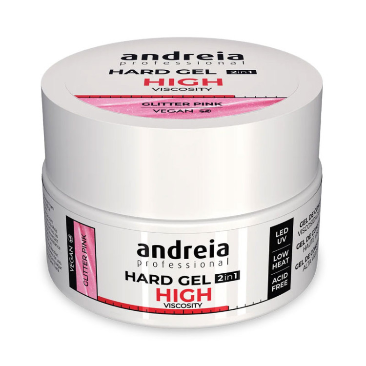 HARD GEL HIGH VISCOSITY GLITTER PINK 22GRS