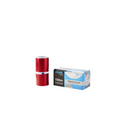 PAPEL DE ALUMINO EN ROLLO ROJO (PACK 100M) 12CM*100M*15 MICRAS
