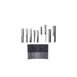 SET DE 9 PEINES NEGRO CON FUNDA LEVEL3