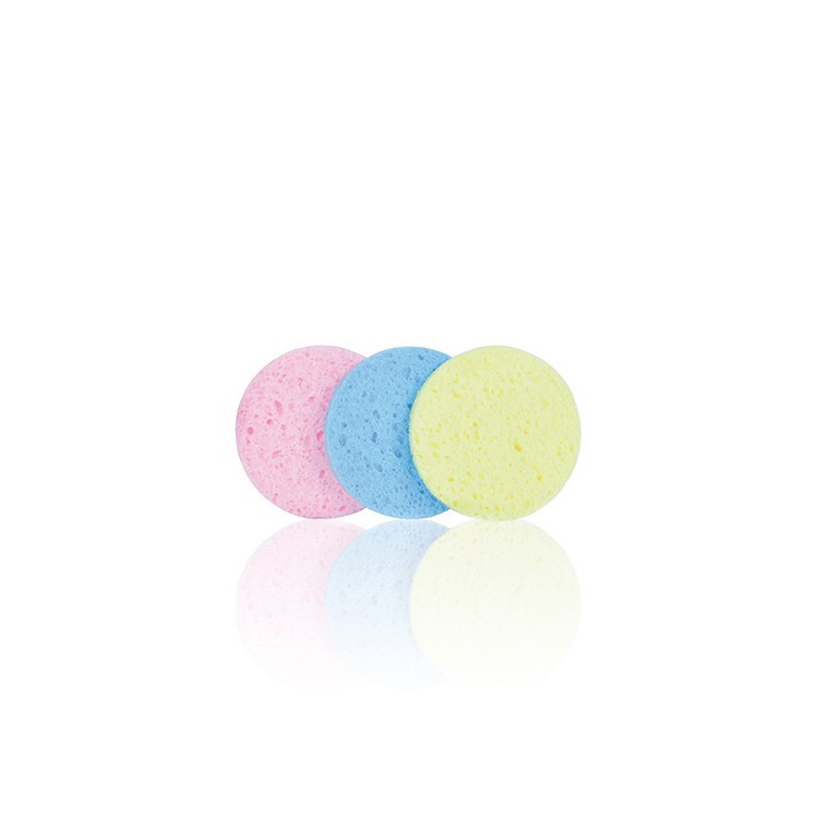 SET ESPONJAS DESMAQUILLAR 80MM CIRCLE COLOURS 3UNDS BIFULL