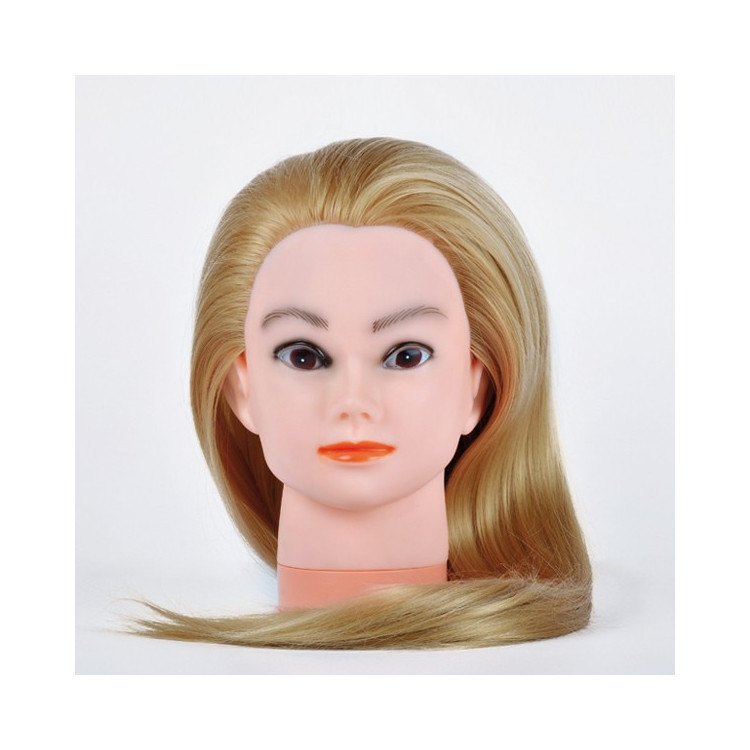 BIFULL CABEZA MANIQUI MUJER PELO SINTETICO 18" RUBIO 45cm