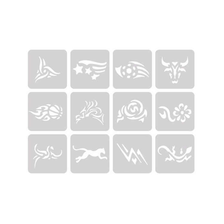 BIFULL HAIR TATTOO KIT 12 MODELOS