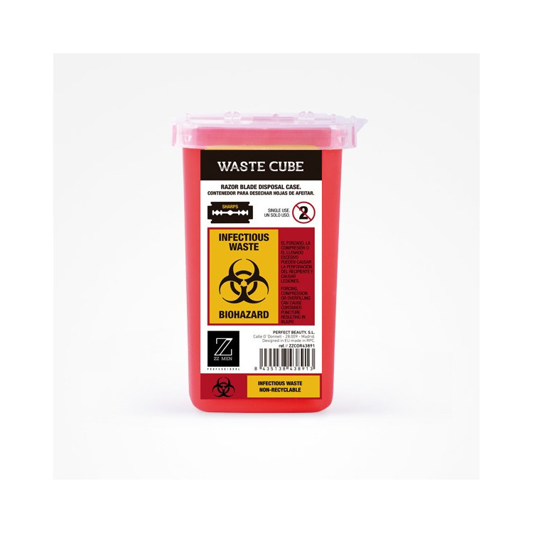 ZZ CONTENEDOR DESECHAR HOJAS DE AFEITAR WASTE CUBE