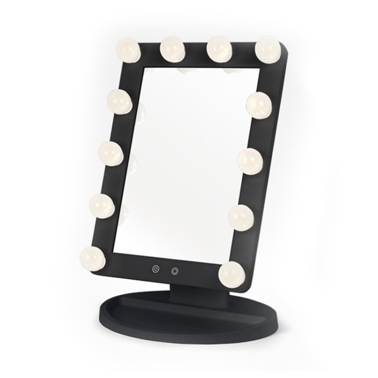 ESPEJO LUZ TACTIL CON BASE, ELECTRICO, 12 LUCES EXTERNAS LIGHT STAGE BLACK ESPEJO LUZ TACTIL CON BASE, ELECTRICO, 12 LUCES EXTERNAS LIGHT STAGE BLACK