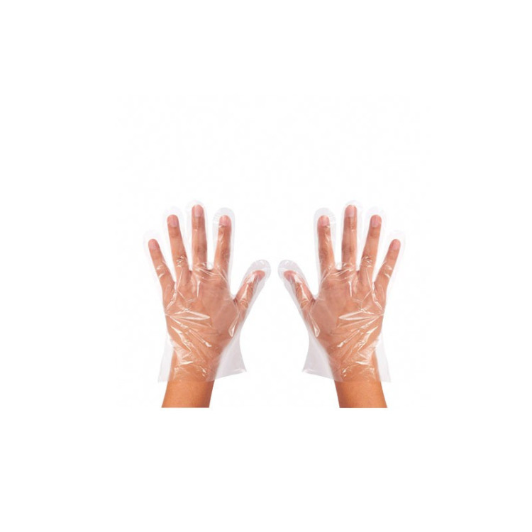 GUANTES DESECHABLES POLIETILENO HDPE DE 0.4G/PC (PACK 100 UNIDS)