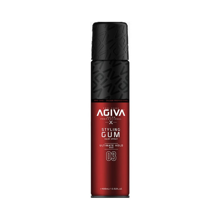 AGIVA HAIR SPRAY STYLING GUM ULTIMATED HOLD RED 400 ML NUEVO FORMATO