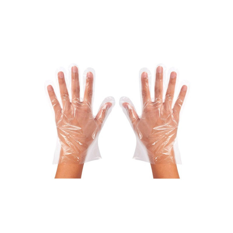 GUANTES DESECHABLES POLIETILENO HDPE DE 0,6G/PC (PACK 100 UNIDS)