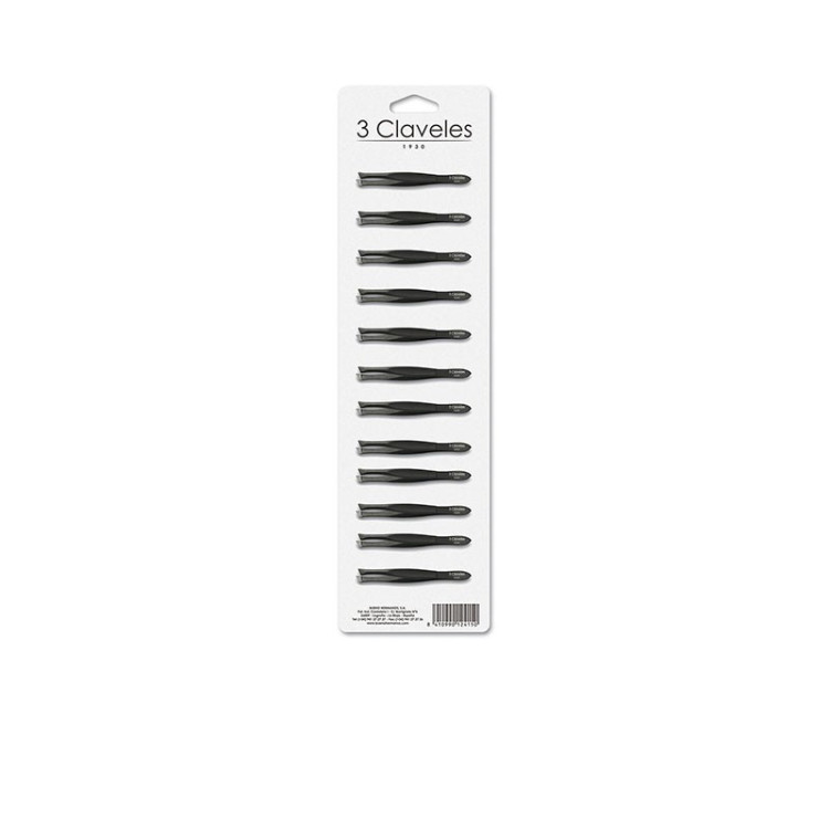 PINZA SESGADA NEGRA 8 cm. EXP.12 u. 3C