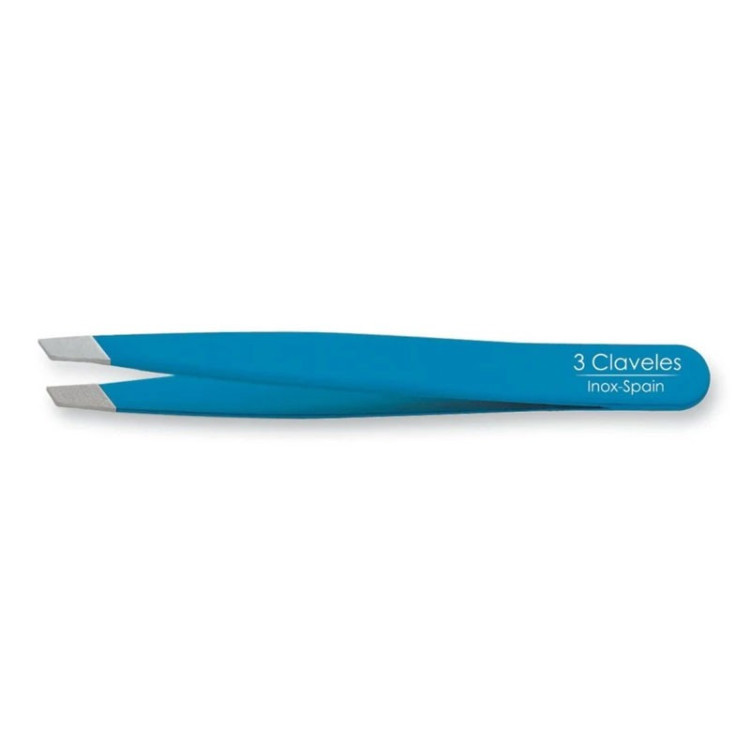 PINZA INOX P.SESGADA AZUL 9 cm. D 3C