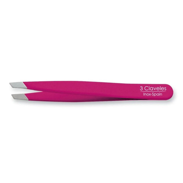 PINZA INOX P.SESGADA ROSA 9 cm. D 3C PINZA INOX P.SESGADA ROSA 9 cm. D 3C