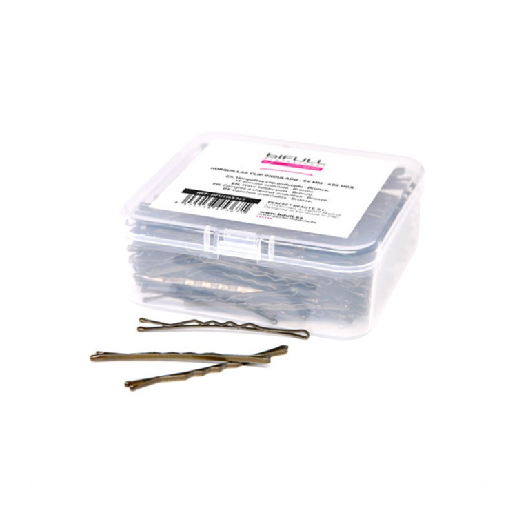 CLIP ONDULADO 59MM BRONCE CAJA 400 UNDS BIFULL CLIP ONDULADO 59MM BRONCE CAJA 400 UNDS BIFULL