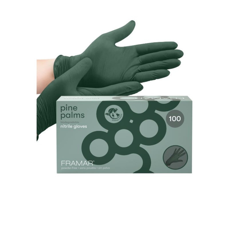 FRAMAR PINE PALMS NITRILE GLOVES SMALL  100U