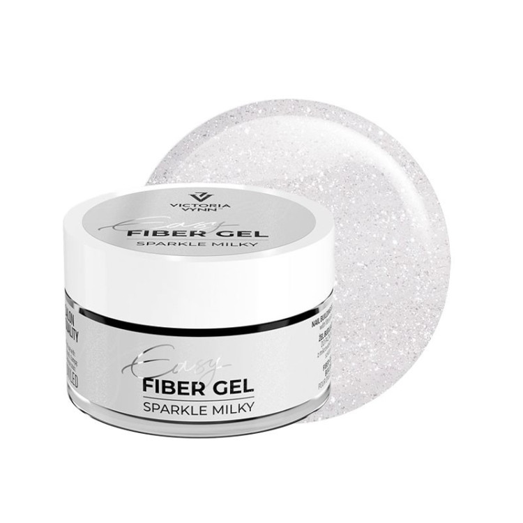 VV EASY FIBER GEL SPARKLE MILKY 50ML