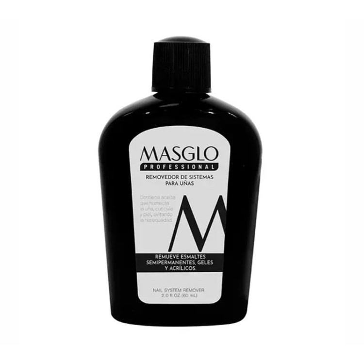 MASGLO REMOVEDOR DE SISTEMASGLO PARA UÑAS 60 ML