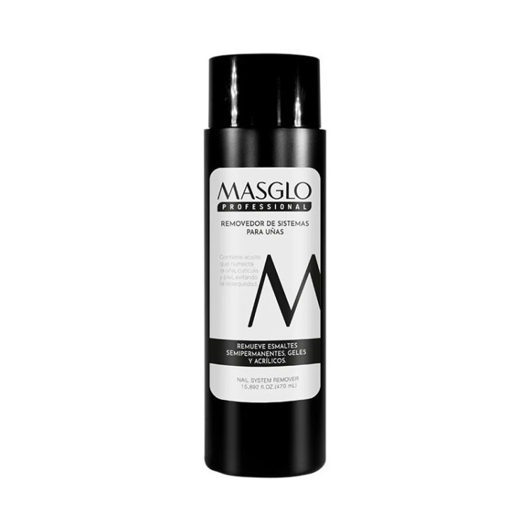 MASGLO REMOVEDOR DE SISTEMA PARA UÑAS 470ML