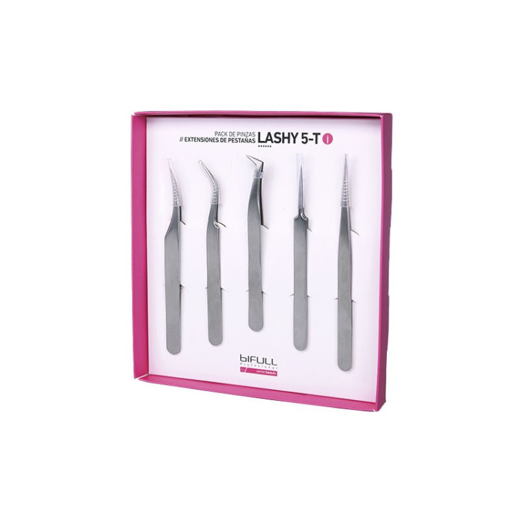 LASHY 5T PACK DE PINZAS PARA EXTRENSIONES DE PESTAÑAS(5 UNDS)
