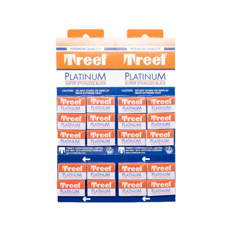 ESPOSITOR CUCHILLAS DOBLE FILO 100 UDS-20 PACK 5 UDS TREET PLATINIUM SUPER ESPOSITOR CUCHILLAS DOBLE FILO 100 UDS-20 PACK 5 UDS TREET PLATINIUM SUPER