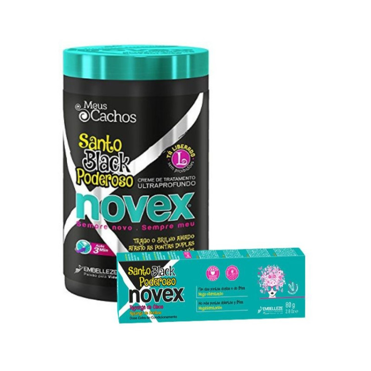 PACK NOVEX MASCARILLA 400GR + RECARGA 80GR SANTO BLACK PODEROSO