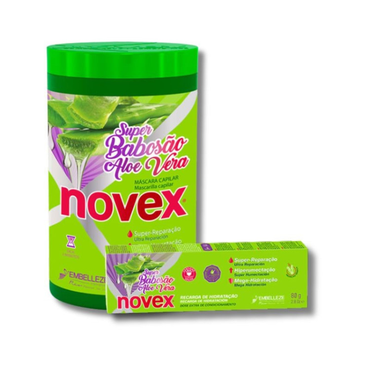 PACK NOVEX MASCARILLA 400GR + RECARGA 80GR SUPER ALOE VERA