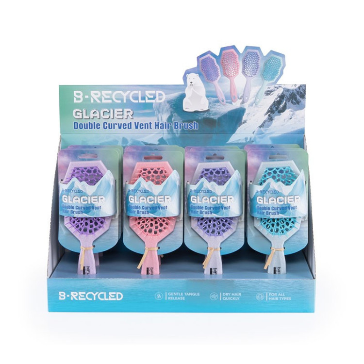 GLACIER EXPOSITOR DE CEPILLOS RECICLADOS 12 UNDS