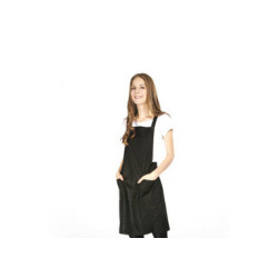 BIFULL DELANTAL NEGRO DECORADO MOTIVO RUGOSO AF05B