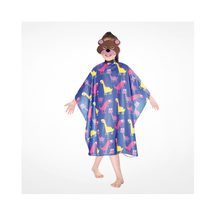 BIFULL CAPA DE CORTE INFANTIL POLYESTER 95X120CM DINO AZUL