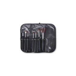 SET ESTUCHE 7 PINCELES MAQUILLAJE TIKA BLACK BIFULL