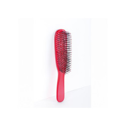 BIFULL CEPILLO PLANO TRANSPARENTE PUA PLASTICO KRYSTAL BRUSH RED