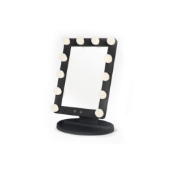 ESPEJO LUZ TACTIL CON BASE, ELECTRICO, 12 LUCES EXTERNAS LIGHT STAGE BLACK
