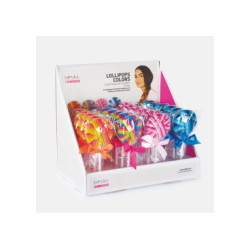 BIFULL EXPOSITOR PIRULETAS DE COLORES LOLLIPOPS COLORS 24 UNIDS