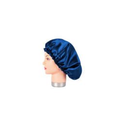 GORRO DE SATÉN AZUL ANTI FRIZZ