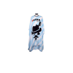 CAPA DE CORTE SEDA CUELLO DE SILICONA AZUL MOUSTACHE BLUE